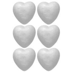 Набір пінопластових заготовок "Серця" 743120 в наборі 6 шт 5 см