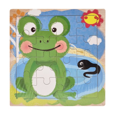 Дерев'яний пазл-вкладиш Жабка 73260-3, 16 деталей