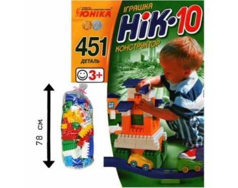 Дитячий конструктор НІК-10 70972, 451 велика деталь