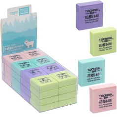 Гумка шкільна 1696 м'яка, різнокольорові 