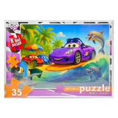 Дитячі м'які пазли "Серфінг з тачками" S35-11-03, 35 елементів