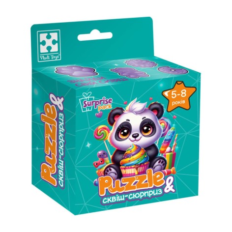 Дитячі пазли з сюрпризом "Панда" VT8030-08, 180 деталей