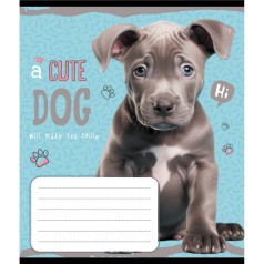 Зошит учнівський "Милий цуценя" 012-520132L-5 в лінію, 12 аркушів 