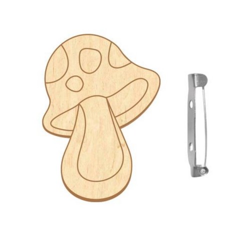 Заготовка брошки для розфарбовування "Веселий мухомор" FDZB-098