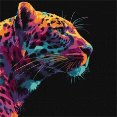 Картина за номерами "Яскравий леопард" KHO6824, 30х30 см