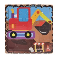 Дерев'яний пазл-вкладиш Екскаватор 73260-7, 16 деталей