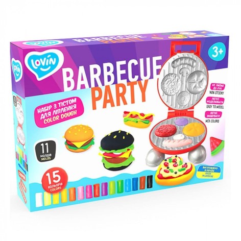 Набір для креативної творчості з тістом "Barbecue Party" TM Lovin 41194, 15 кольорів