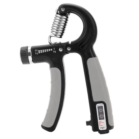 Еспандер кистьовий MS 4122-1(Black-Grey) з лічильником, навантаження 5-60 кг