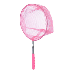 Сачок для метеликів MS 1287 ручка-телескоп  Рожевий