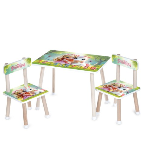 Дитячий столик M 501-35 стільниця 60 х 40 см, 2 стільчики