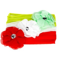 Дитячі пов'язки на голову з квіткою 0107-035-1, 3 штуки