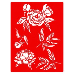 Трафарет багаторазовий "Peony garden #417" FDTR 417, 15x20 см