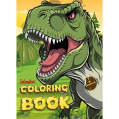 Дитяча розмальовка зі стікерами "Світ хижих динозаврів" CB25, 16 сторінок