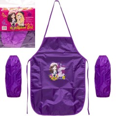 Фартук детский с нарукавниками для девочек CR5530(Violet) 54х37 см (91392)