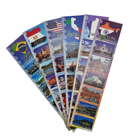 Набор закладок для книг ЗК-01, 6 шт Путешествуем по миру 