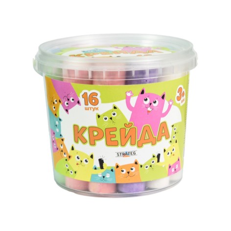 Крейда для малювання на асфальті 50139ST 16 штук, різнокольорова