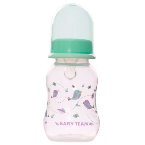 Бутылочка для кормления с силиконовой соской 1111_м'ятний 125 мл