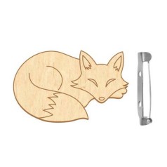 Заготовка брошки для розфарбовування "Хитра лисичка" FDZB-104