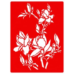 Трафарет багаторазовий "Гілочки магнолії # 392" FDTR 392, 15x20 см