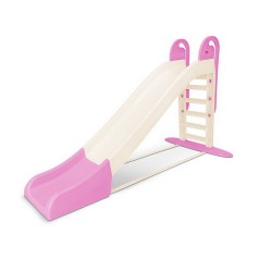 Велика дитяча гірка для катання 014550/22 кремово-рожева, 243 см