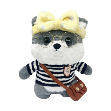 М'яка іграшка "Песик" K0201(Grey) одяг в асортименті, 30 см