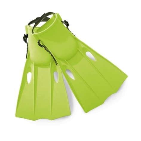 Детские ласты 55937 регулирующий ремешок, салатовые, размер M 24-26 см