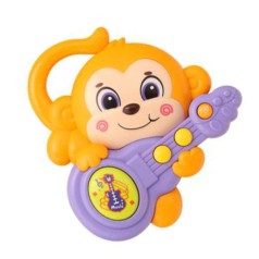 Детская интерактивная погремушка 855-58-59-60-61A с музыкой и светом Обезьяна Оранжевая
