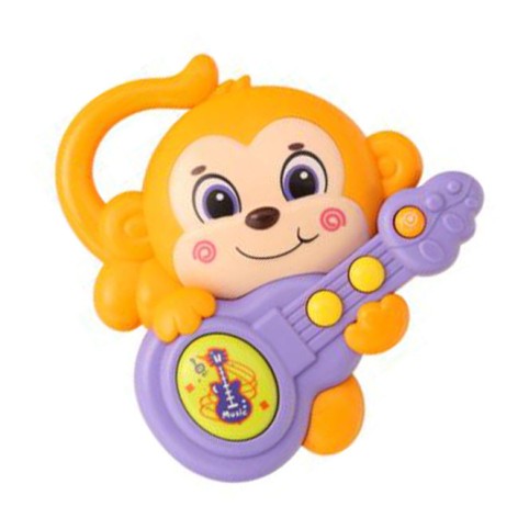 Детская интерактивная погремушка 855-58-59-60-61A с музыкой и светом Обезьяна Оранжевая