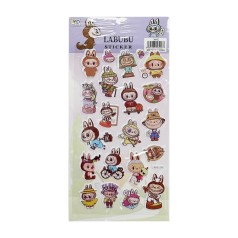 Дитячий набір наліпок "Лабубу" YG0328(Violet1) мікс, 10х22 см