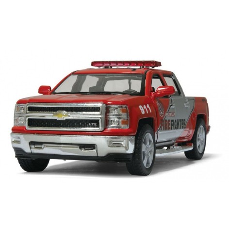 Инерционная машинка "FireFighter" Chevrolet Silverado KT5381WPR(Red) красный, масштаб 1:46