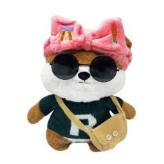 М'яка іграшка "Песик" K0201(Beige) одяг в асортименті, 30 см