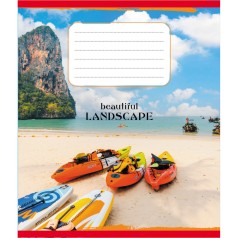 Зошит учнівський "Байдарки" 018-540017L-2 в лінію, 18 аркушів 