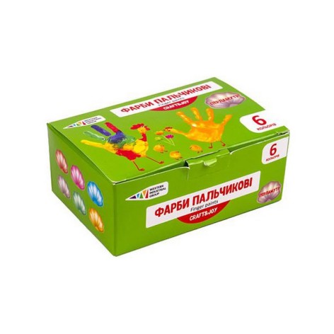 Дитячі пальчикові фарби "Перламутр" 322074/Cr 6 кольорів по 40 мл