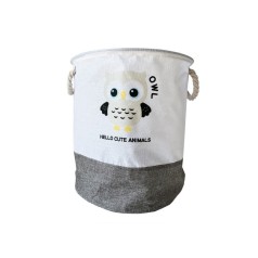 Кошик для іграшок та білизни "Hello cute animals Сова" MGZ-1006(Grey) 35 х 40 см