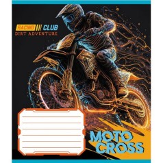 Зошит учнівський "Мотокрос" 012-520071L-2 в лінію, 12 аркушів 
