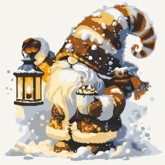 Картина за номерами "Зимовий гномик" 15127-AC 40х40 см