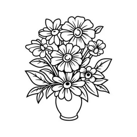 Картина-трафарет для раскрашивания песком 