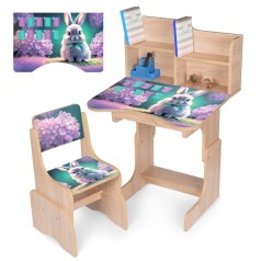 Дитяча Парта N 2071-1-3 дерево, зі стільчиком