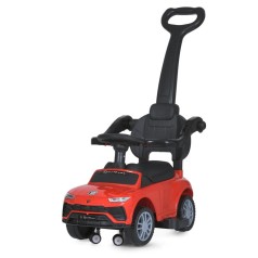 Дитяча Каталка-толокар M 5044L-3 червоний, з батьківською ручкою