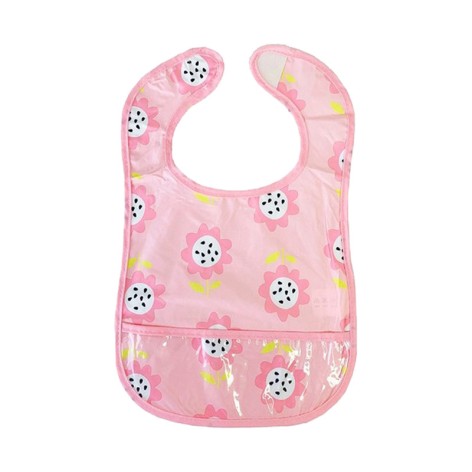 Дитячий слинявчик клейончатий MGZ-0601(Pink) на липучці