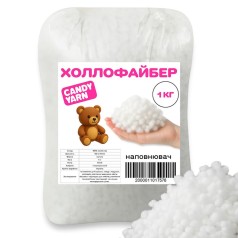 Наповнювач холлофайбер CY07_1334_11151 для іграшок та подушок, M, 1 кг, білий